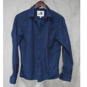 Americanino Navy Blue Button Front Shirt XS Slim Fit